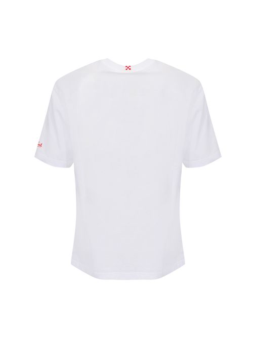 T-shirt Portofino in cotone con ricamo Snoopy Coffee Habitué Mc2 Saint Barth | POT000101623L